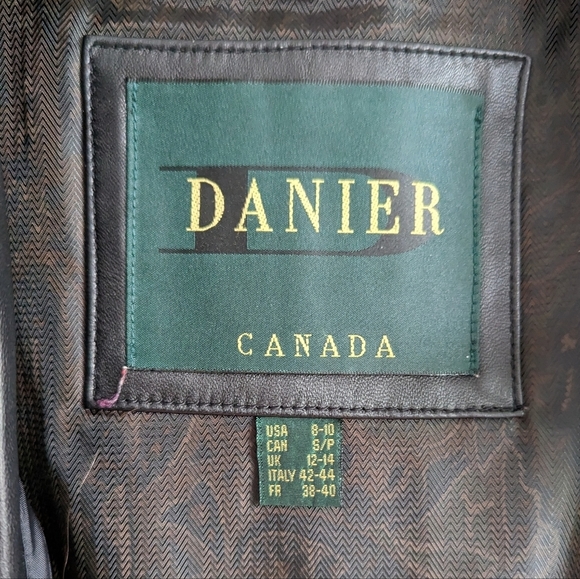 Danier Black Leather Jacket with Removable Thermal Insert - Picture 9 of 13